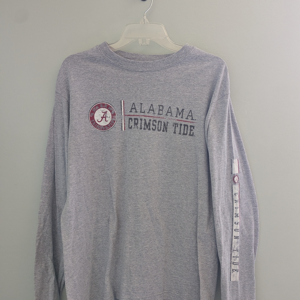 NCAA Alabama Crimson Tide Gray Long Sleeve Shirt